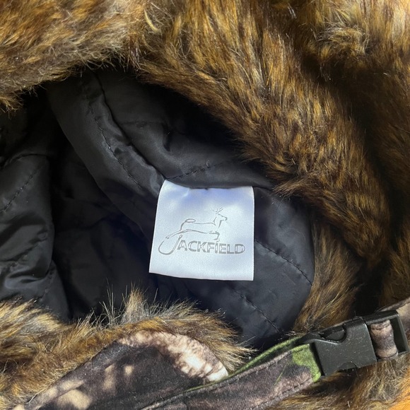 Jackfield Camouflage Trapper Hat Faux Fur Lined Ear Flaps Buckle Closure - Picture 6 of 7